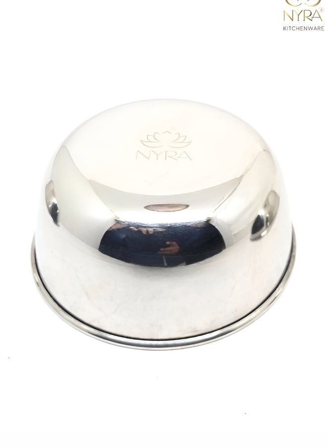 Nyra Kitchenware Silver-Toned Stainless Steel Smooth Surface Serving Bowl - 2.8 L - Image 4
